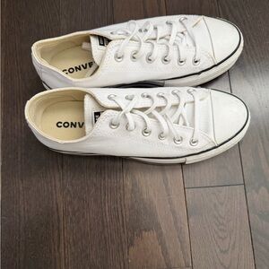 Converse Cream Canvas Sneakers